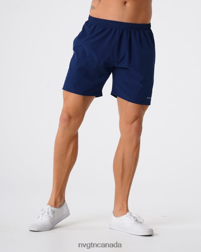 NVGTN Bottoms Men Flex Shorts Navy HJXFTJ781