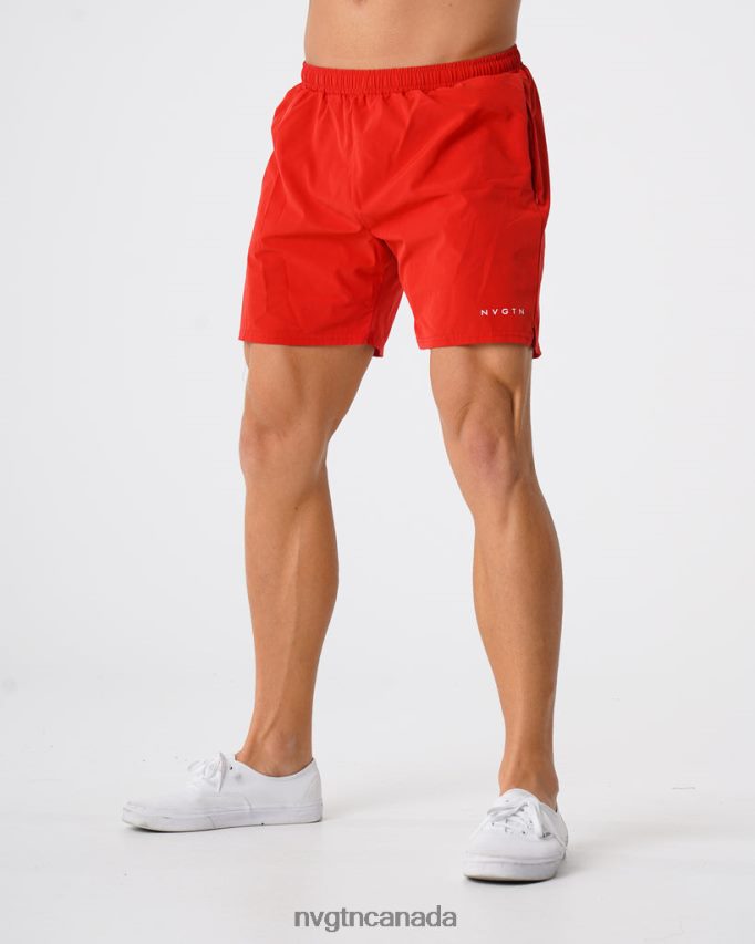 NVGTN Bottoms Men Flex Shorts Red HJXFTJ804