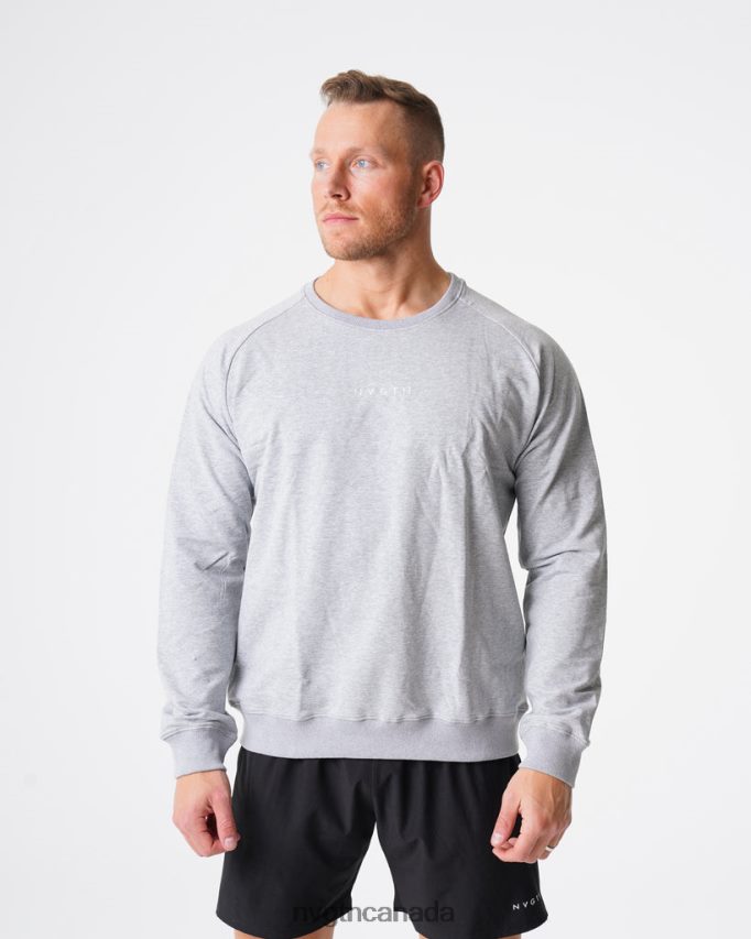 NVGTN Tops Men Crew Neck Sweatshirt Grey HJXFTJ792