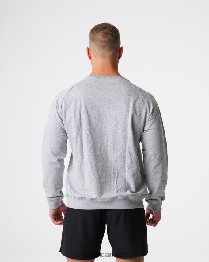 NVGTN Tops Men Crew Neck Sweatshirt Grey HJXFTJ792
