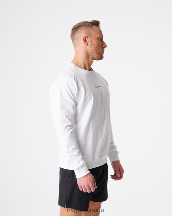 NVGTN Tops Men Crew Neck Sweatshirt White HJXFTJ791