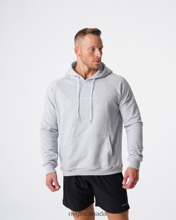 NVGTN Tops Men Lounge Hoodie Grey HJXFTJ786