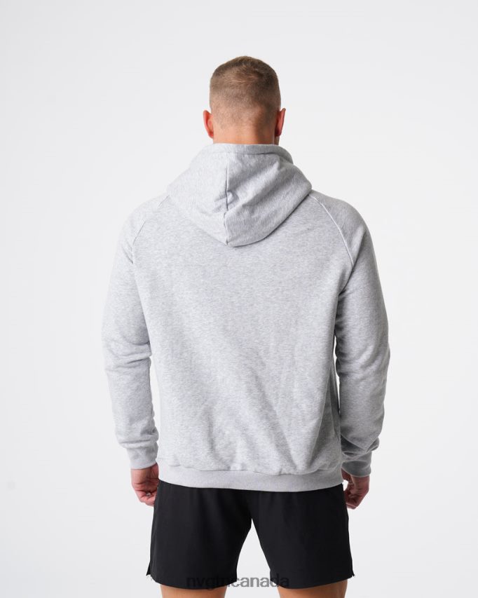 NVGTN Tops Men Lounge Hoodie Grey HJXFTJ786