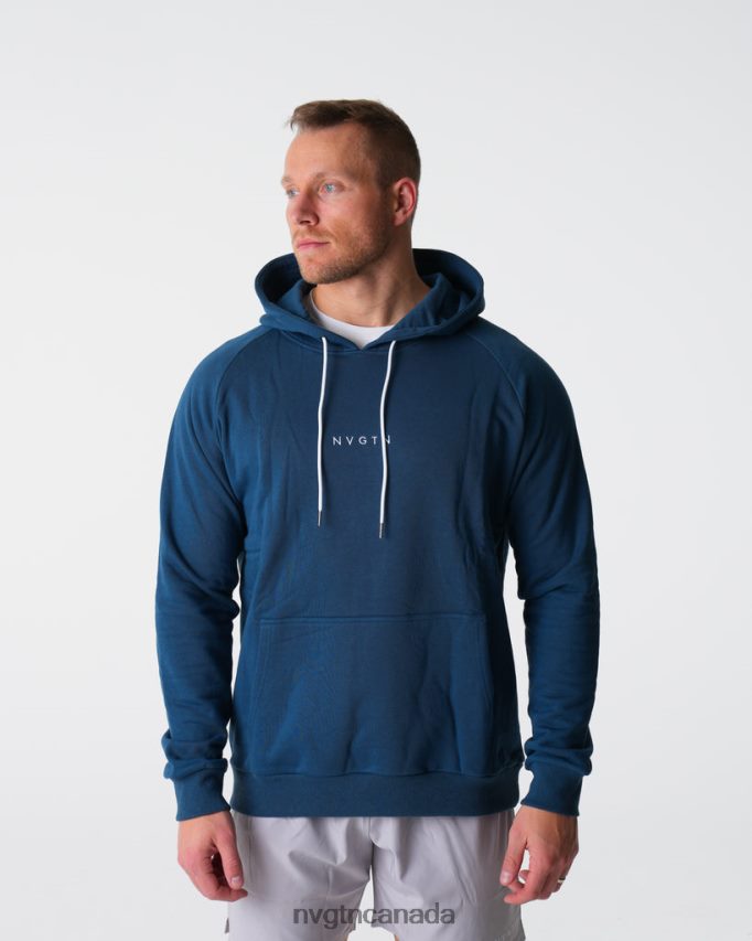 NVGTN Tops Men Lounge Hoodie Navy HJXFTJ789