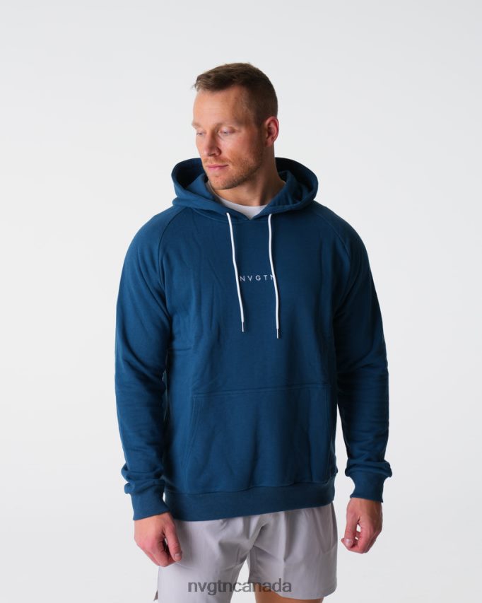 NVGTN Tops Men Lounge Hoodie Navy HJXFTJ789