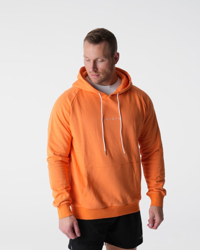 NVGTN Tops Men Lounge Hoodie Orange HJXFTJ788