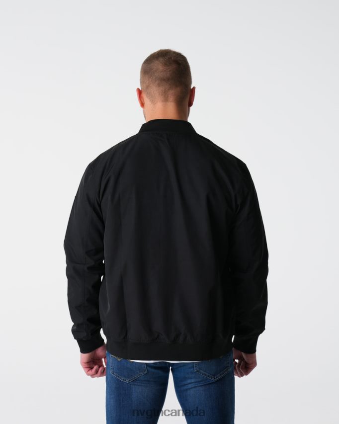 NVGTN Tops Men Bomber Jacket Black HJXFTJ782