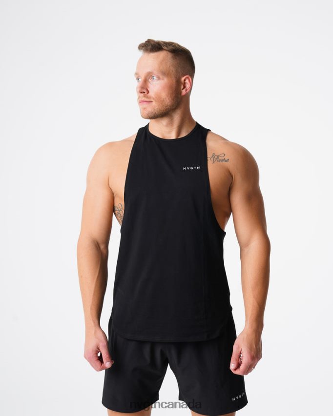 NVGTN Tops Men Pulse Edge Tank Black HJXFTJ772