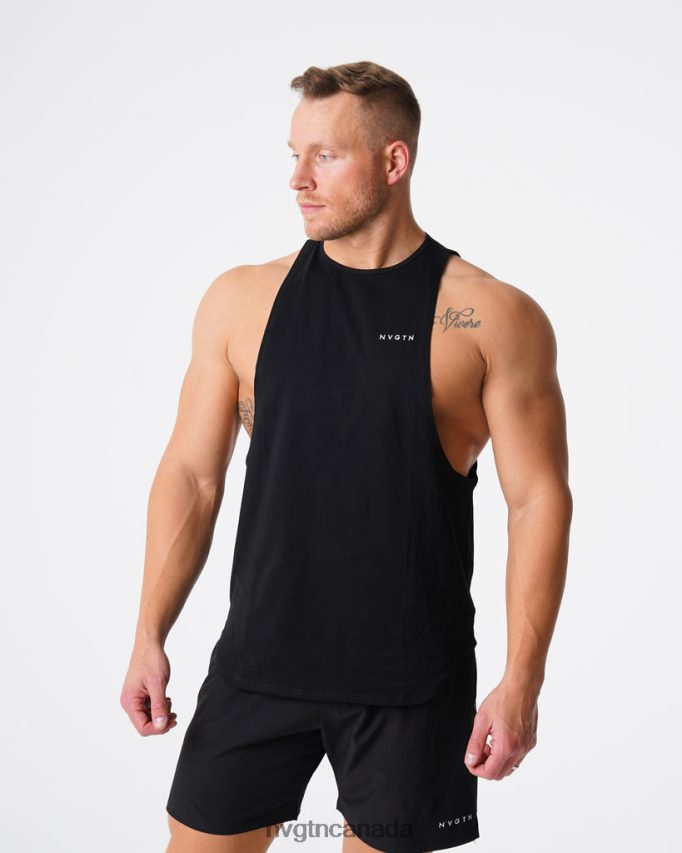 NVGTN Tops Men Pulse Edge Tank Black HJXFTJ772