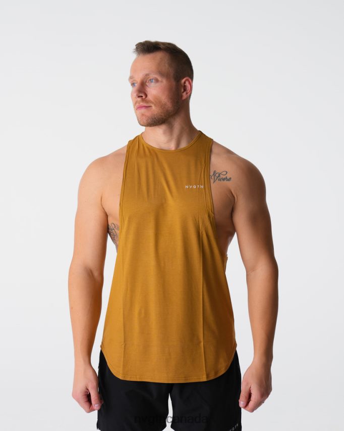 NVGTN Tops Men Pulse Edge Tank Bronze HJXFTJ776