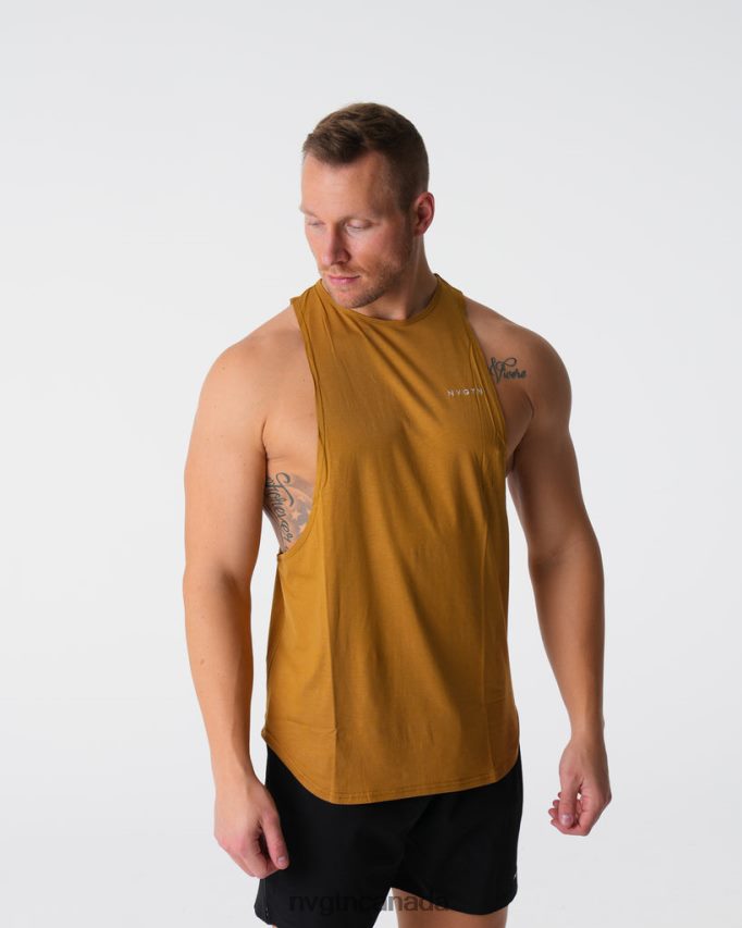 NVGTN Tops Men Pulse Edge Tank Bronze HJXFTJ776