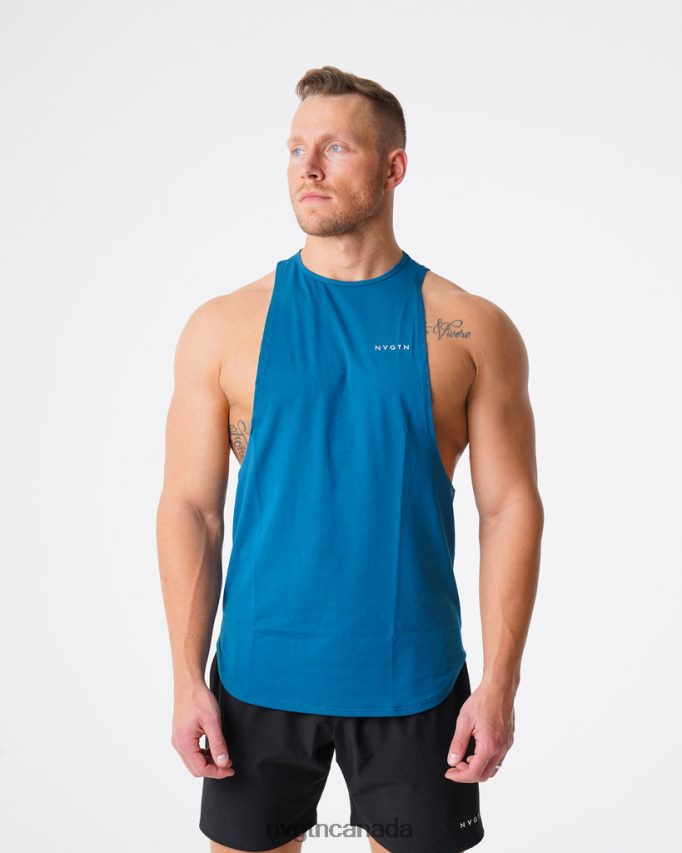 NVGTN Tops Men Pulse Edge Tank French Blue HJXFTJ801