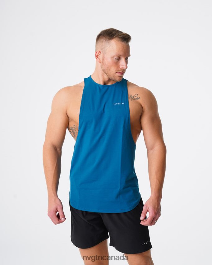 NVGTN Tops Men Pulse Edge Tank French Blue HJXFTJ801