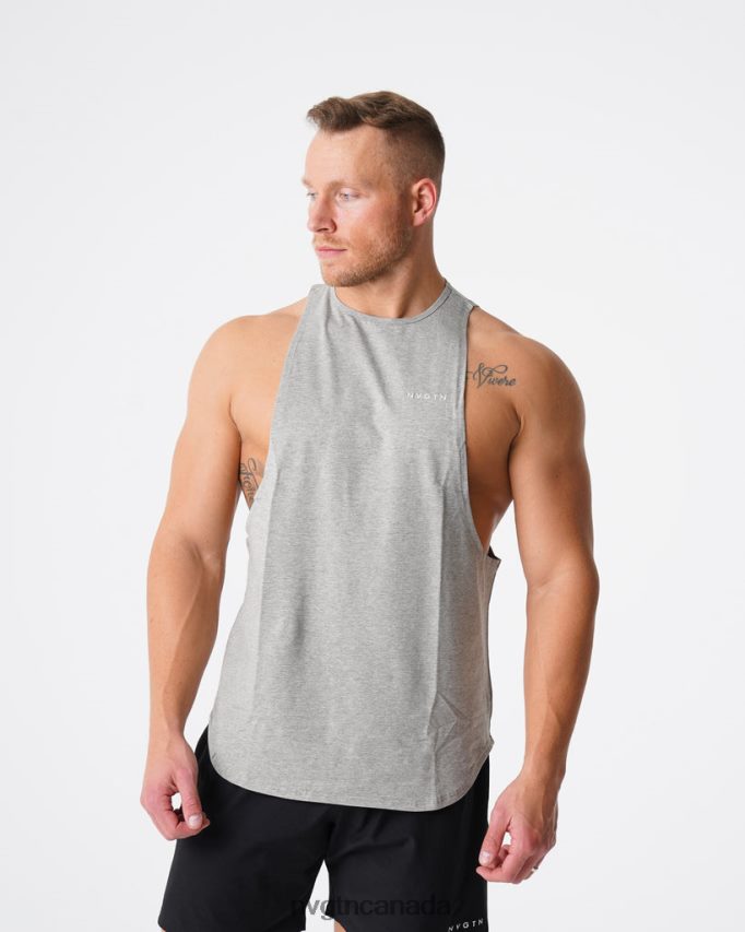 NVGTN Tops Men Pulse Edge Tank Grey HJXFTJ774