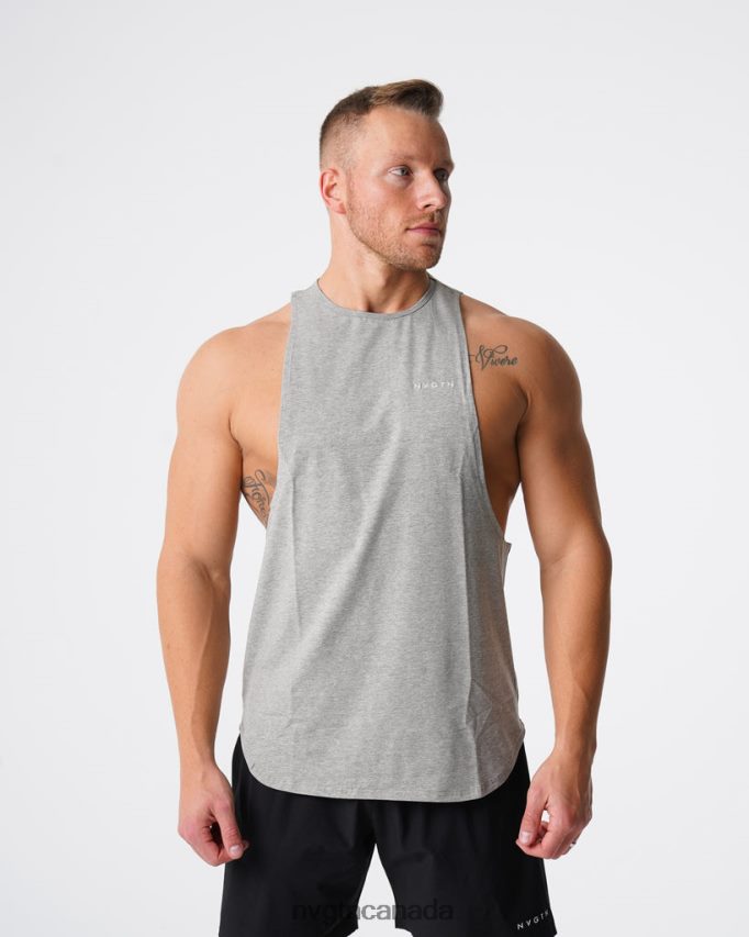 NVGTN Tops Men Pulse Edge Tank Grey HJXFTJ774