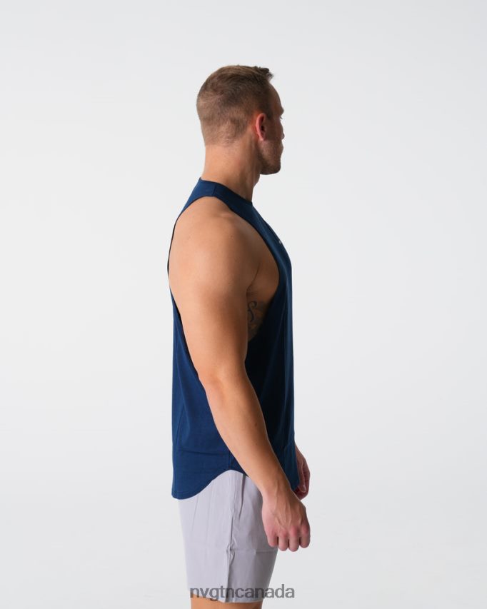 NVGTN Tops Men Pulse Edge Tank Navy HJXFTJ775