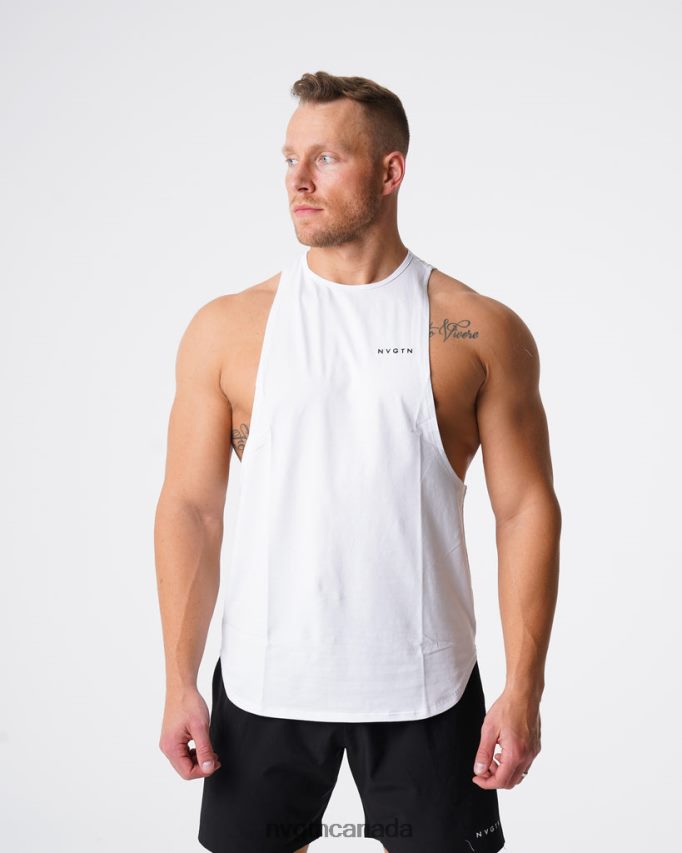 NVGTN Tops Men Pulse Edge Tank White HJXFTJ773