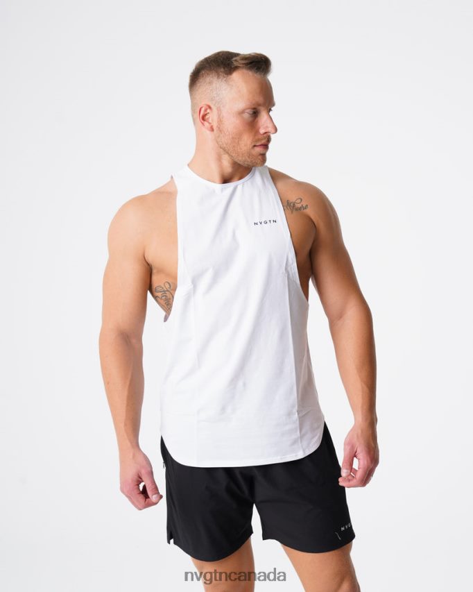 NVGTN Tops Men Pulse Edge Tank White HJXFTJ773