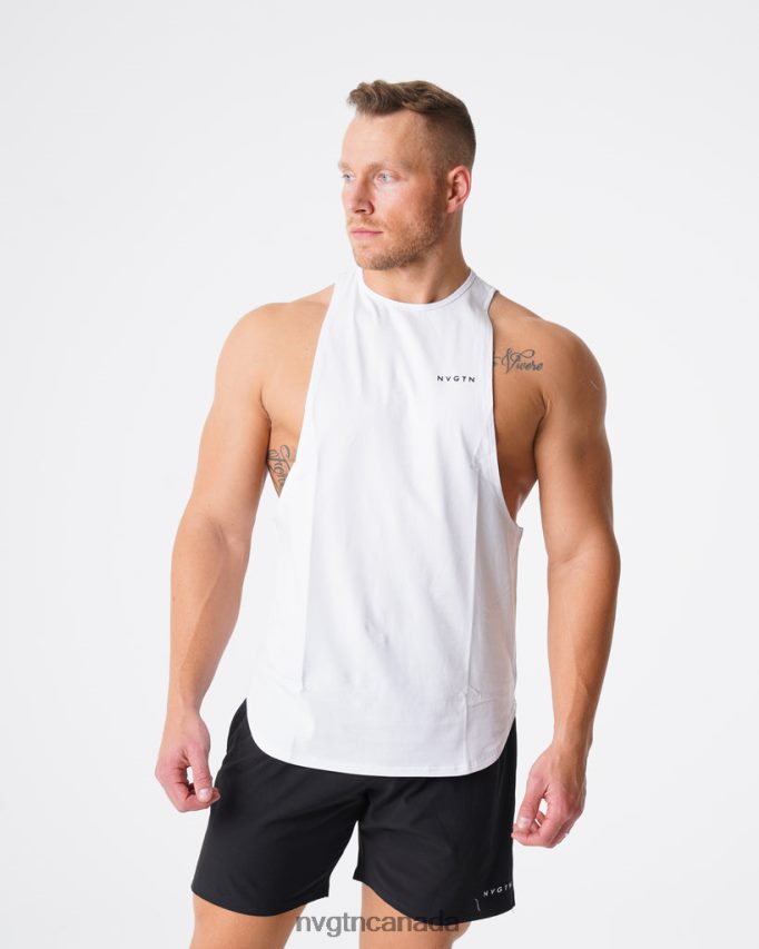 NVGTN Tops Men Pulse Edge Tank White HJXFTJ773