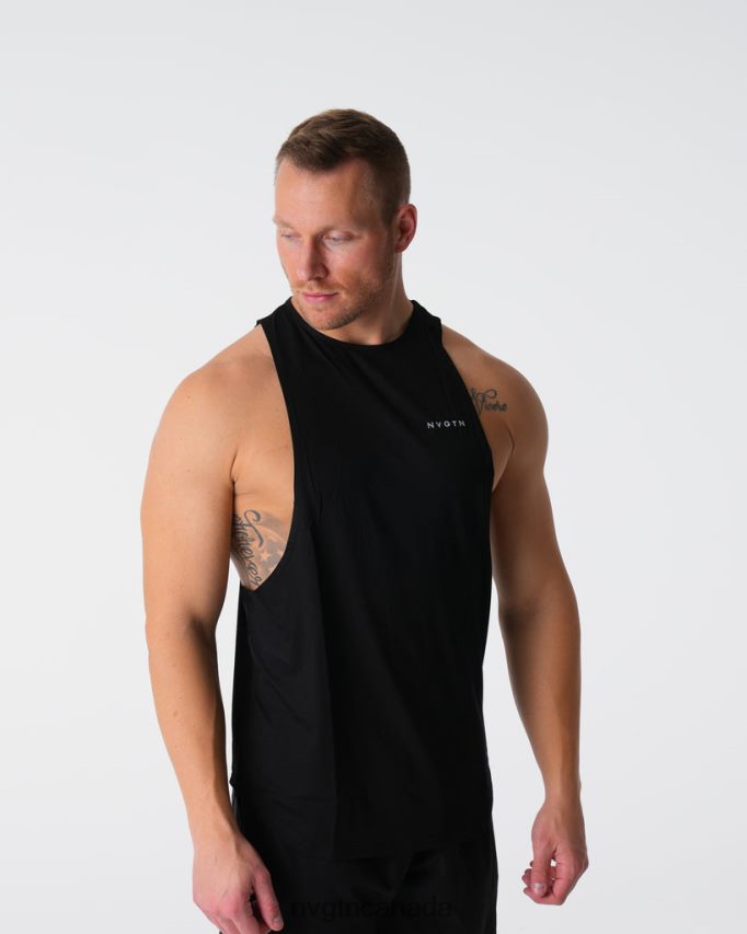 NVGTN Tops Men Tech Edge Tank Black HJXFTJ765