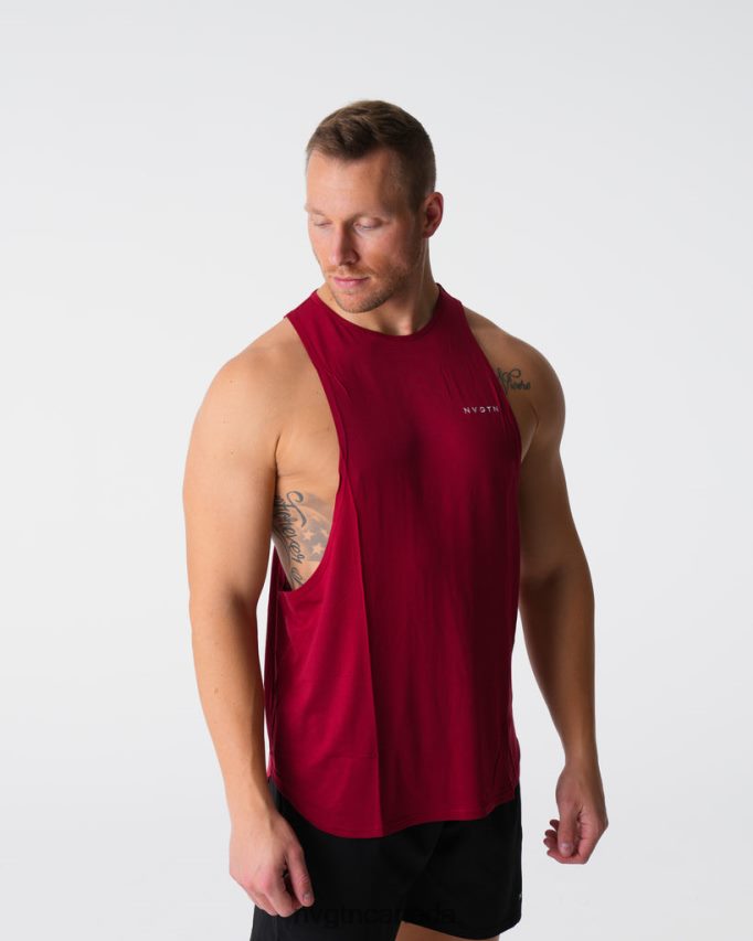 NVGTN Tops Men Tech Edge Tank Crimson HJXFTJ766