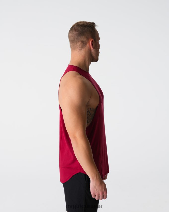 NVGTN Tops Men Tech Edge Tank Crimson HJXFTJ766