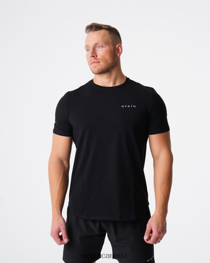 NVGTN Tops Men Pulse Fitted Tee Black HJXFTJ767
