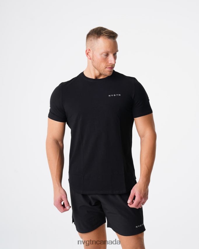 NVGTN Tops Men Pulse Fitted Tee Black HJXFTJ767