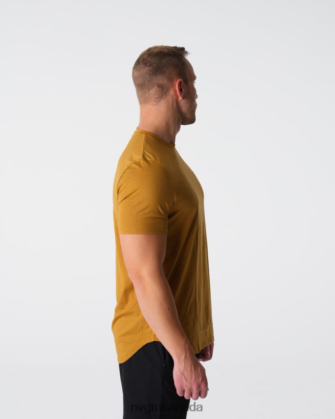 NVGTN Tops Men Pulse Fitted Tee Bronze HJXFTJ771