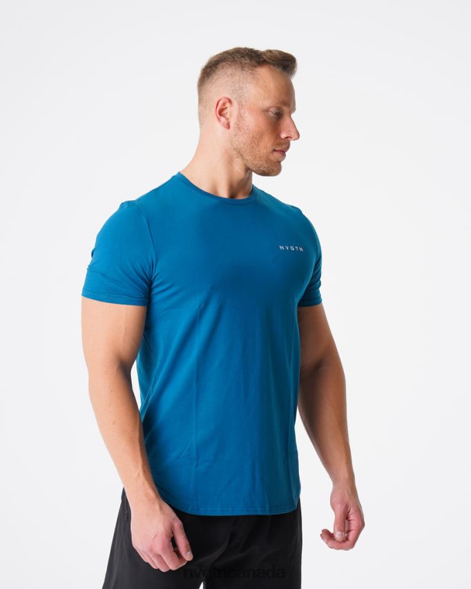 NVGTN Tops Men Pulse Fitted Tee French Blue HJXFTJ799