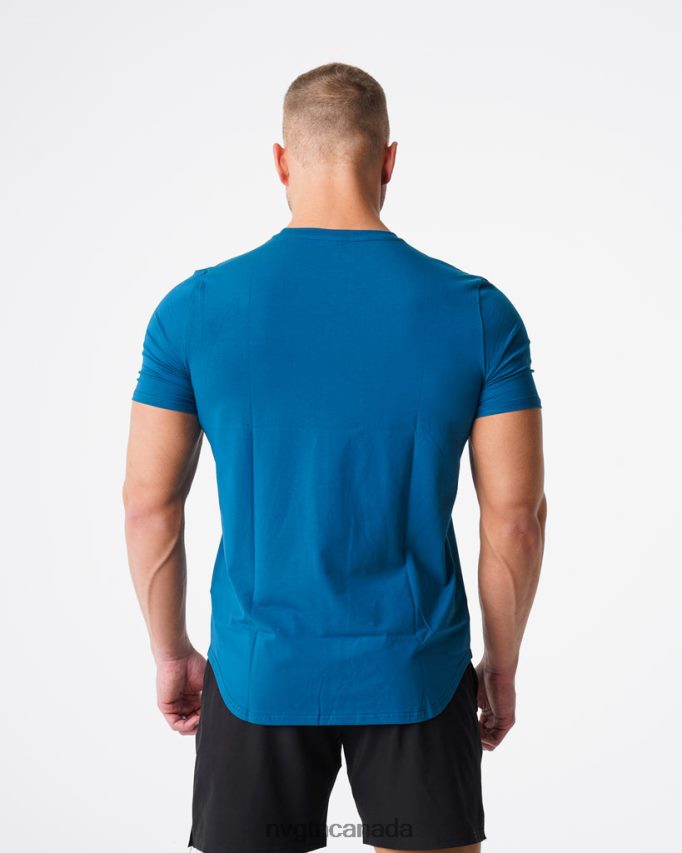 NVGTN Tops Men Pulse Fitted Tee French Blue HJXFTJ799