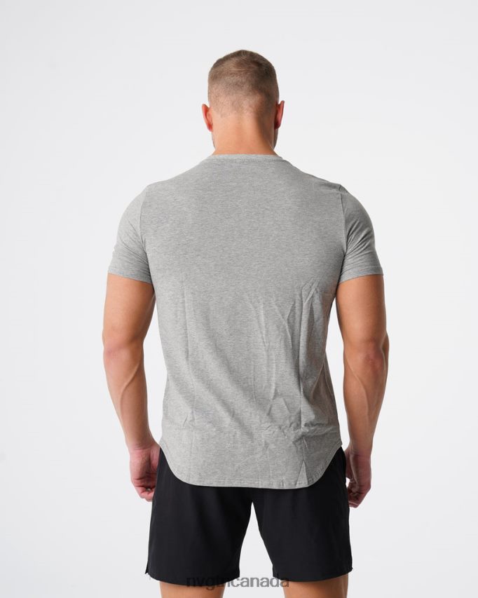 NVGTN Tops Men Pulse Fitted Tee Grey HJXFTJ769