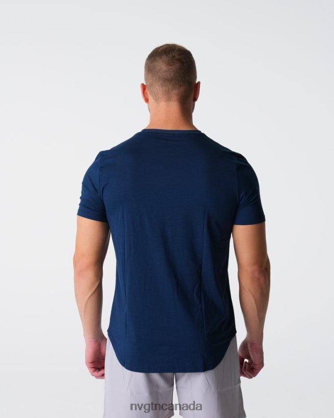 NVGTN Tops Men Pulse Fitted Tee Navy HJXFTJ770