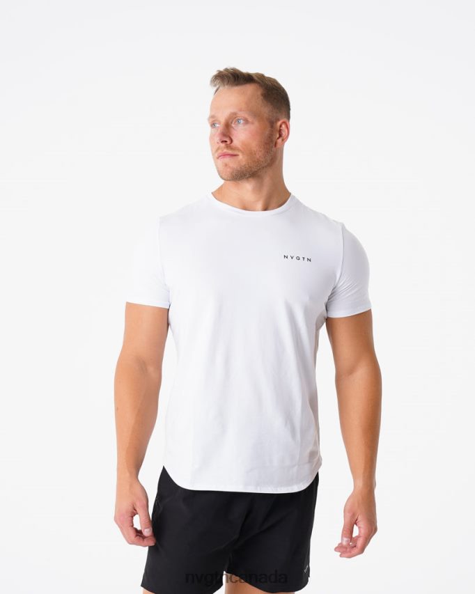 NVGTN Tops Men Pulse Fitted Tee White HJXFTJ768