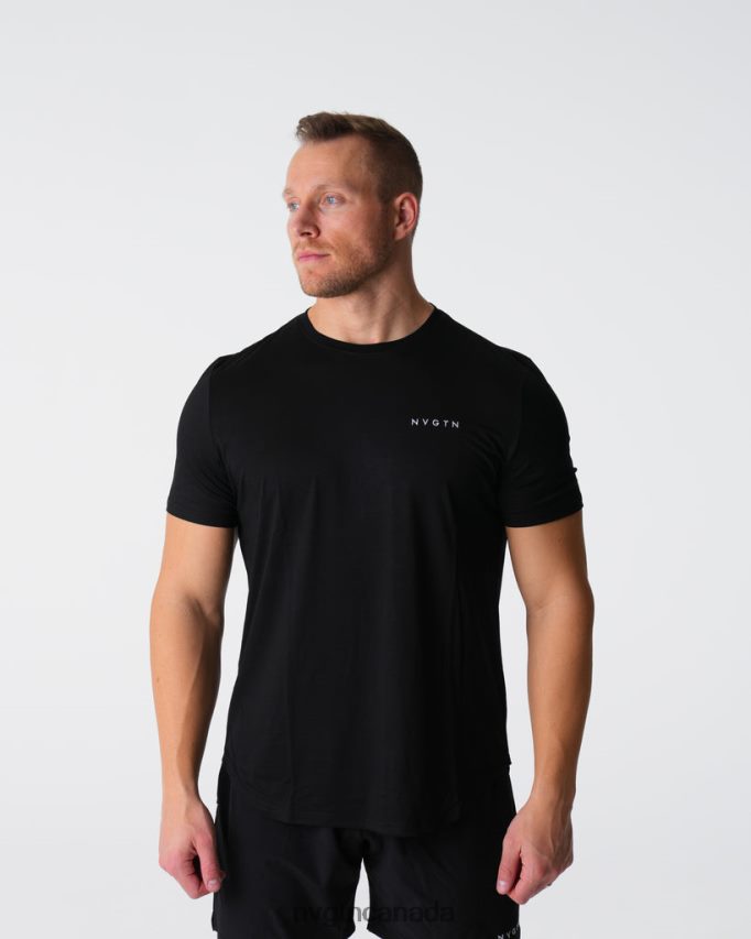 NVGTN Tops Men Tech Fitted Tee Black HJXFTJ763