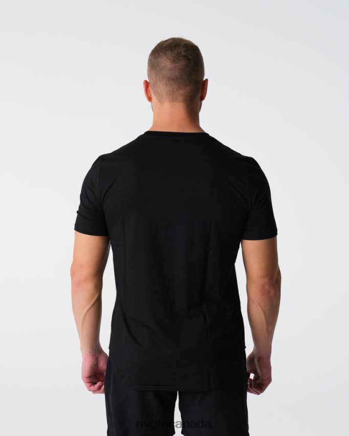 NVGTN Tops Men Tech Fitted Tee Black HJXFTJ763