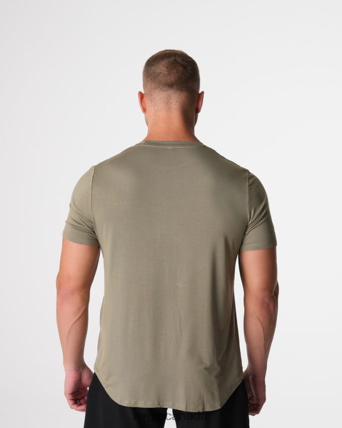 NVGTN Tops Men Tech Fitted Tee Sage Green HJXFTJ761