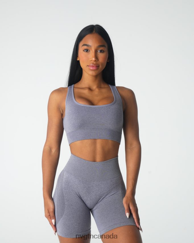 NVGTN Fitness Women Eclipse Seamless Bra Grey HJXFTJ109