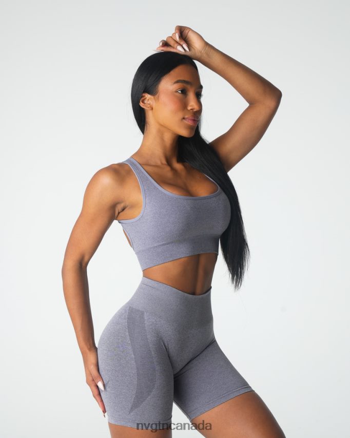 NVGTN Fitness Women Eclipse Seamless Bra Grey HJXFTJ109