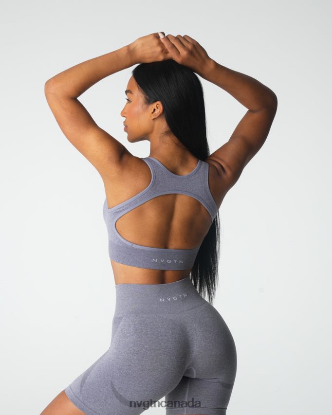 NVGTN Fitness Women Eclipse Seamless Bra Grey HJXFTJ109