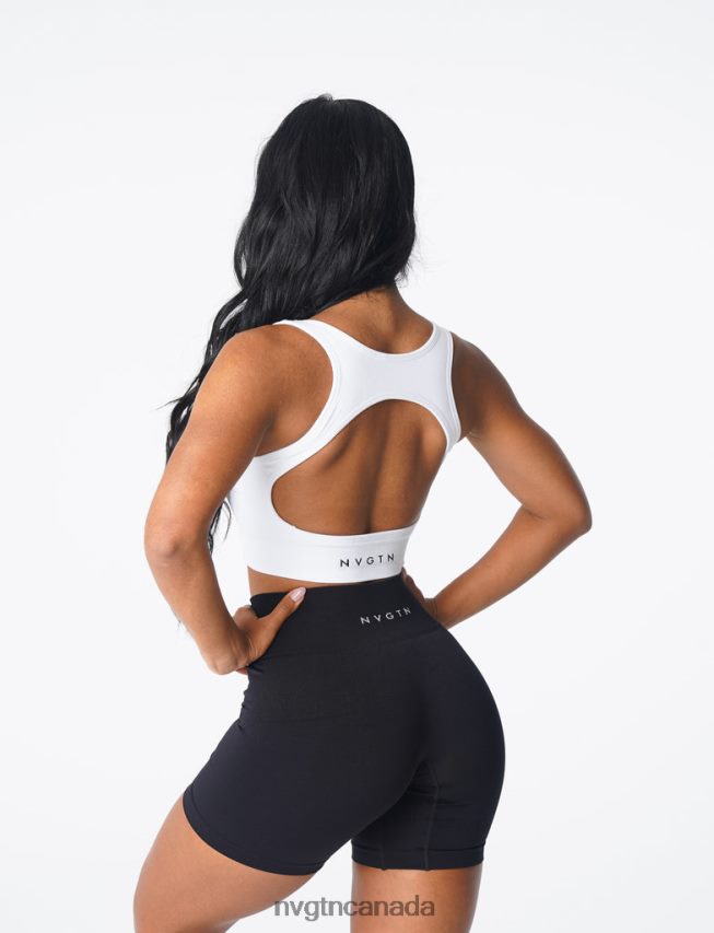 NVGTN Fitness Women Eclipse Seamless Bra White HJXFTJ108