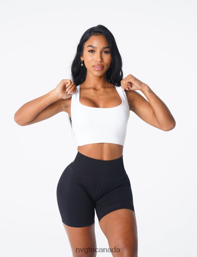 NVGTN Fitness Women Eclipse Seamless Bra White HJXFTJ108