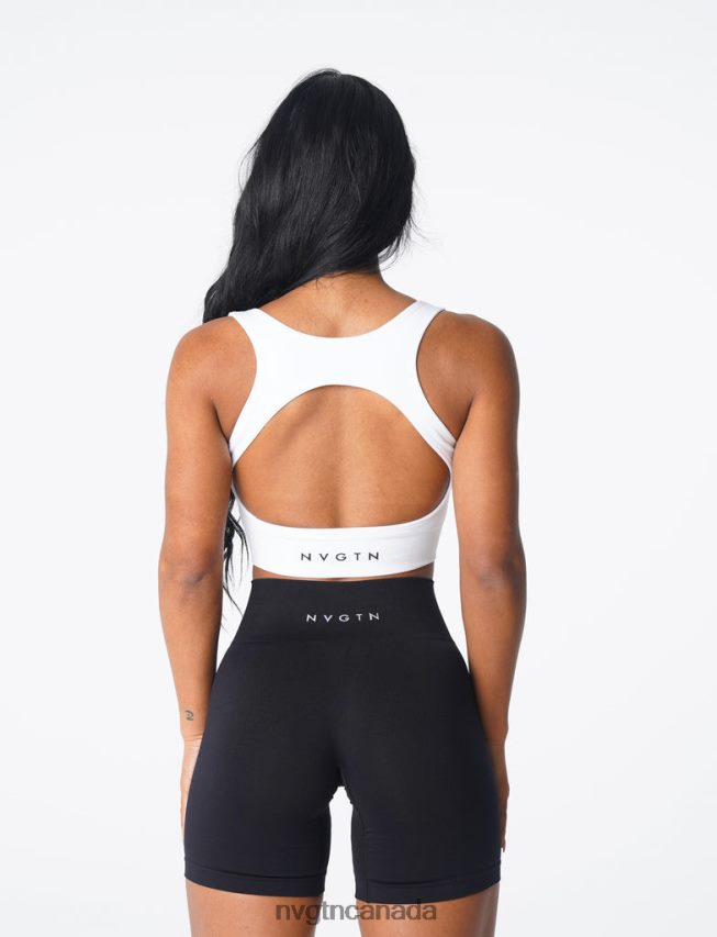 NVGTN Fitness Women Eclipse Seamless Bra White HJXFTJ108