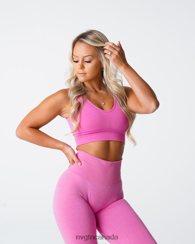 NVGTN Fitness Women Elevate Seamless Bra Bubble Gum Pink HJXFTJ70