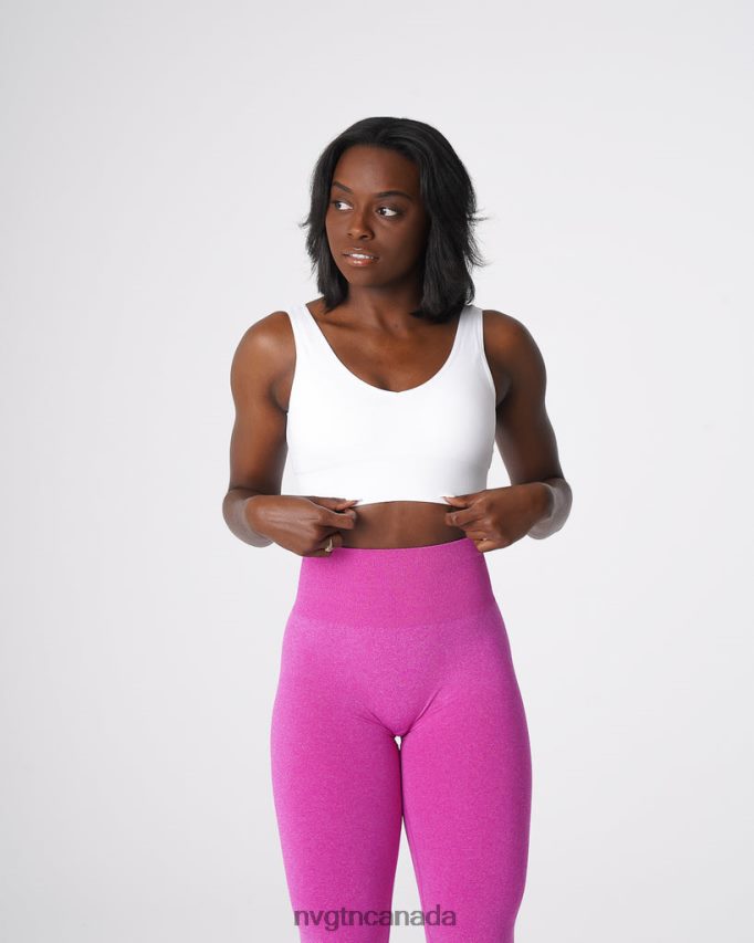 NVGTN Fitness Women Elevate Seamless Bra White HJXFTJ69