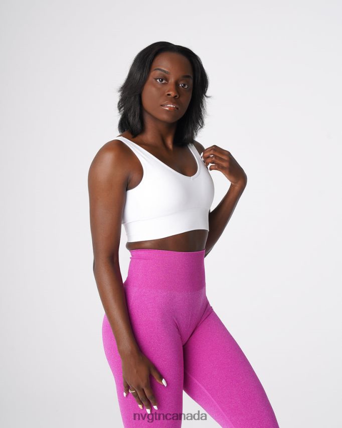 NVGTN Fitness Women Elevate Seamless Bra White HJXFTJ69