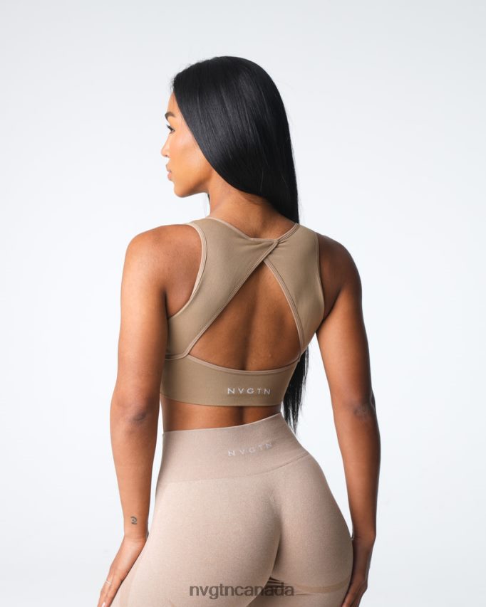 NVGTN Fitness Women Empower Seamless Bra Beige HJXFTJ3