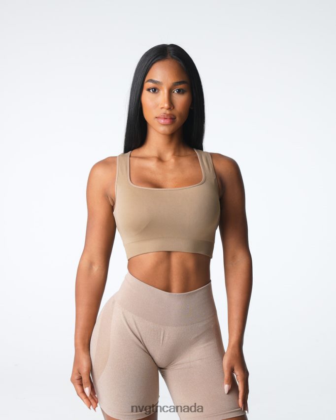 NVGTN Fitness Women Empower Seamless Bra Beige HJXFTJ3