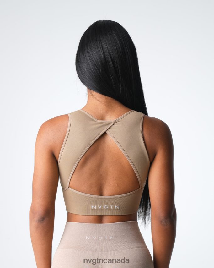 NVGTN Fitness Women Empower Seamless Bra Beige HJXFTJ3
