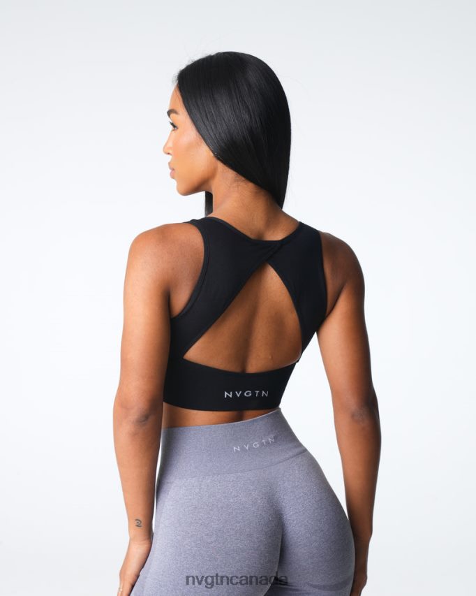 NVGTN Fitness Women Empower Seamless Bra Black HJXFTJ1